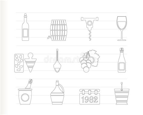 Cones Do Vinho E Da Bebida Ilustra O Do Vetor Ilustra O De Vidro