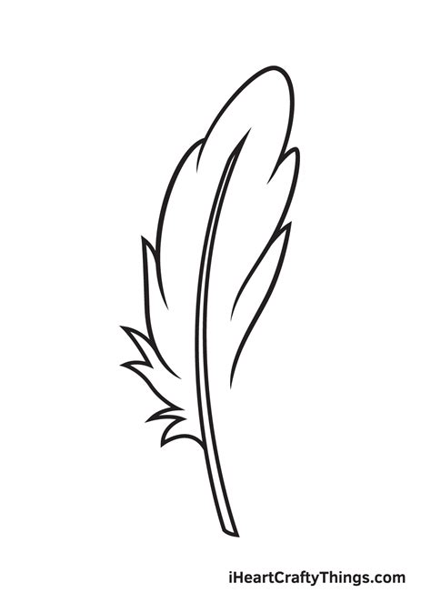 Feather Drawing - How To Draw A Feather Step By Step