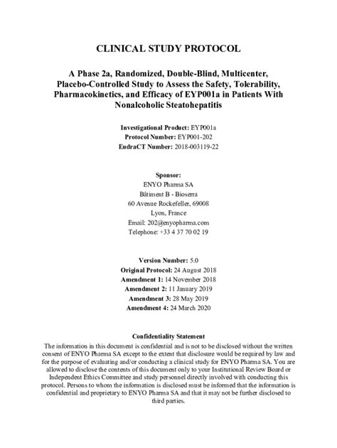 Fillable Online A Phase 2a Study To Assess EYP001a In Patients With