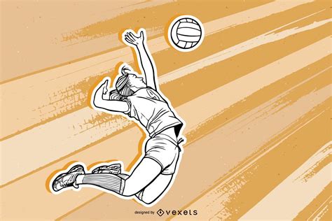 Volleyball Mädchen Porträt Skizze Vektor Download