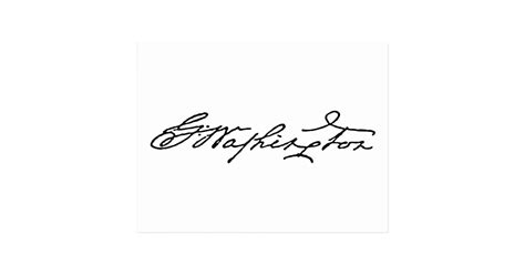 George Washington Signature Postcard | Zazzle.com