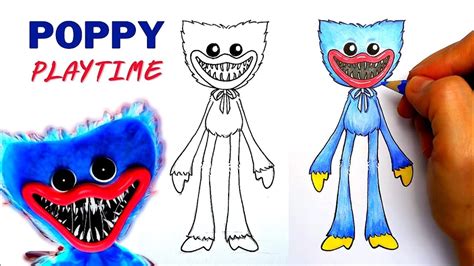 POPPY PlayTimeสอนวาดรป ฮคก วอคก HUGGY WUGGY เปนการตนงายๆ