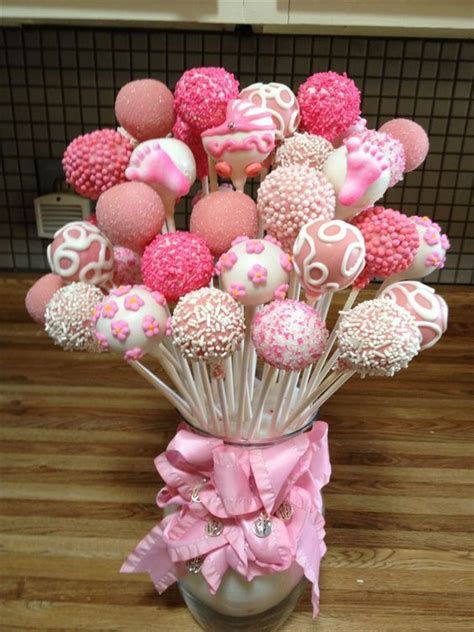 Pink Cakepops Comida Para Baby Shower Decoracion Con Dulces Tortas