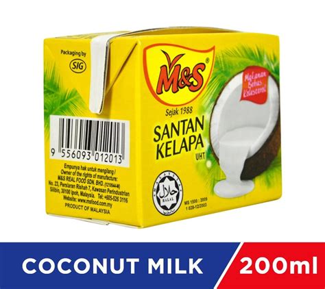 Mands Coconut Milk Santan Kelapa 200ml Lazada