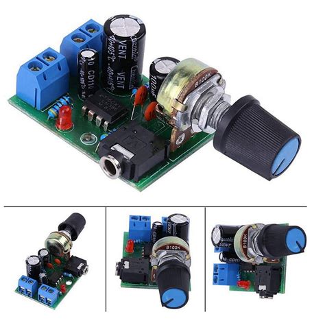 2x Lm386 Super Mini Amplifier Board 3v 12v 0 5w 10w Speaker Low Noise Power Consumption For