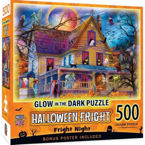 Masterpieces 500 Piece Glow In The Dark Halloween Puzzle - Fright Night : Target