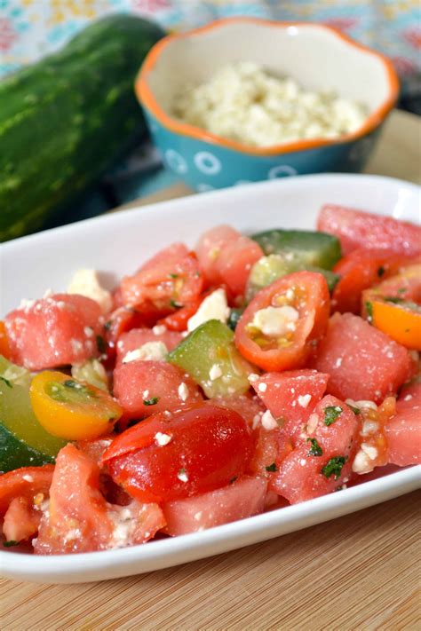 Tomato And Watermelon Salad Sweet Peas Kitchen