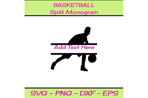 BASKETBALL SPLIT MONOGRAM SVG By Brilliant Digital Designs TheHungryJPEG