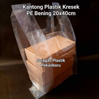 Jual 20x40 Cm Kantong Plastik Kresek PE Bening Asoy Transparan