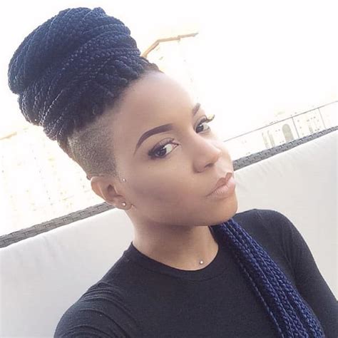 10 Eccentric Box Braid Hairstyles With Shaved Sides