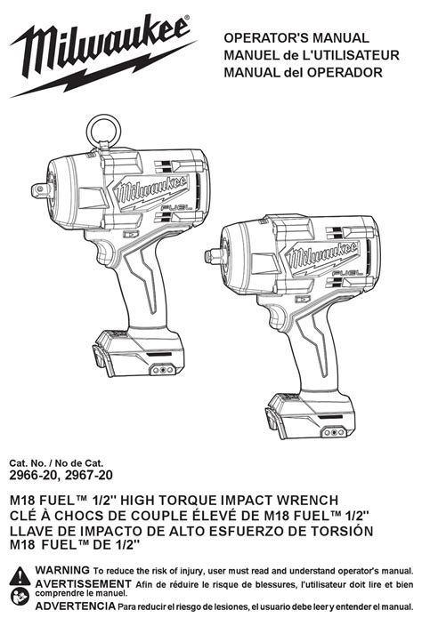 MILWAUKEE M18 FUEL 2966-20 OPERATOR'S MANUAL Pdf Download | ManualsLib