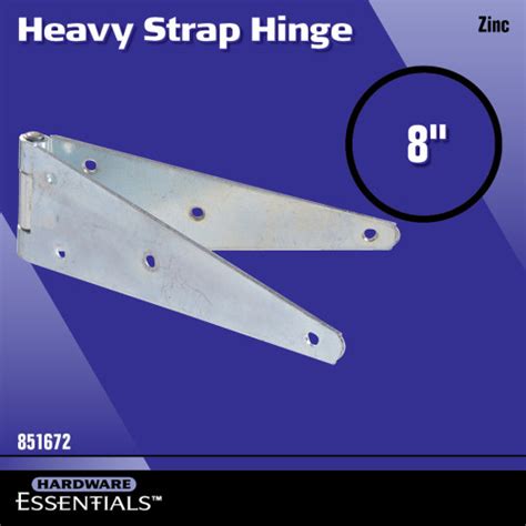 Hardware Essentials Heavy Duty Strap Hinge Zinc 8