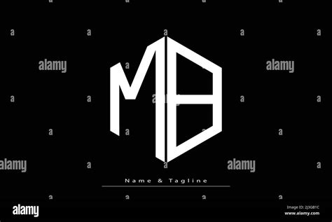 Letras Del Alfabeto Iniciales Monograma Logo Mb Bm Imagen Vector De