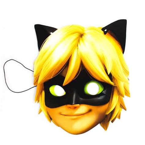 Miraculous Ladybug Cat Noir Cardboard Face Mask | Partyrama