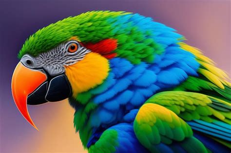 Premium AI Image A Colorful Parrot With A Green And Blue Feather