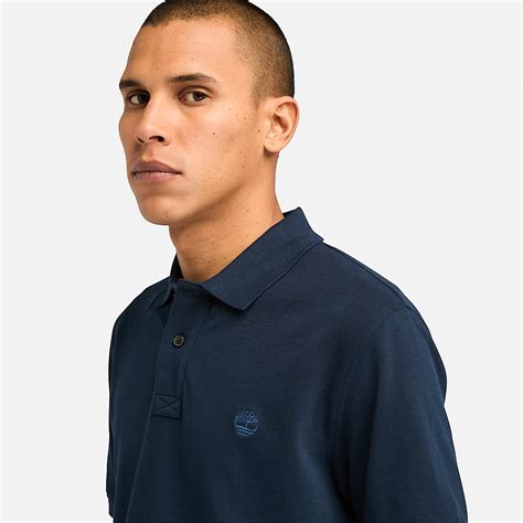 Polo En Piqu Manches Courtes Millers River Pour Homme En Bleu Fonc