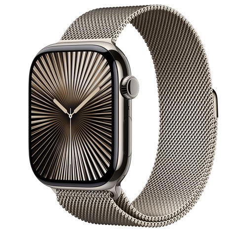 Buy Apple Watch Series 10 Gps Cellular 46mm Natural Titanium Case With Natural Milanese Loop