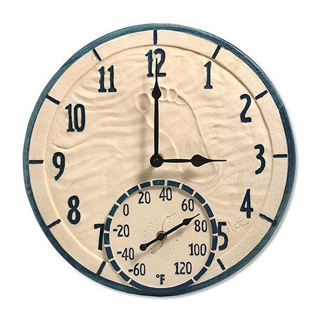 Decorative Outdoor Clock And Thermometer Set Decorafit