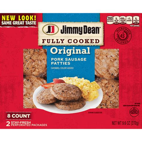 Jimmy Dean Pork Sausage Patties Original 8 Ea Sausage Priceless Foods