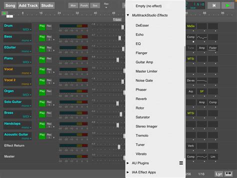 Multitrackstudio For Ipad Audio Midi Multitrack Recording App