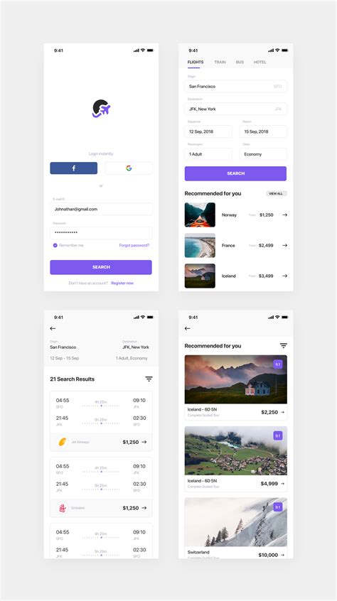 Flight Booking App Concept Made In Sketch Freebie Supply