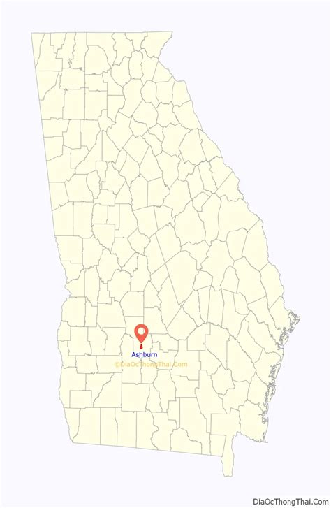 Map of Ashburn city, Georgia - Thong Thai Real