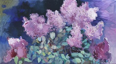 Lilac Night Painting By Anastasiia Grygorieva Jose Art Gallery