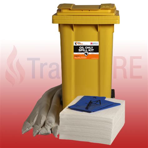 Spill Defence L Spill Kit In Wheeled Bin Industrial Spill Control