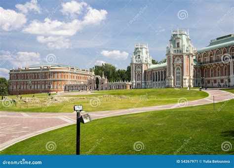 Palace of Queen Ekaterina Second Great Stock Image - Image of brick ...