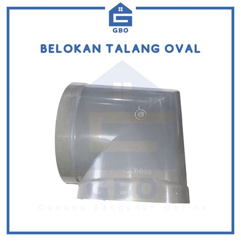 Belokan Talang Air Inch Oval Setengah Lingkaran Pvc Cross Knee Siku