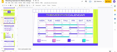 How to Make a Calendar in Google Slides