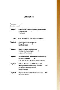 governance corruption  public financial management asian