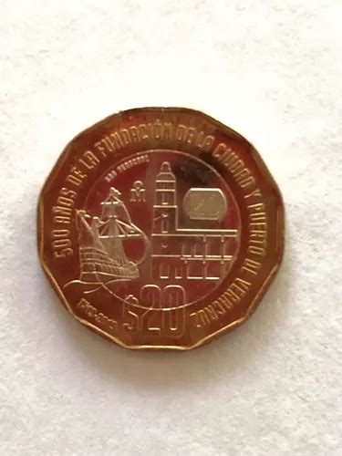 Moneda Conmemorativa Fundación De Veracruz 20 Pesos en venta en