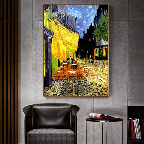 Famoso Van Gogh Cafe Terrace At Night Reproducciones De Pintura Al Leo