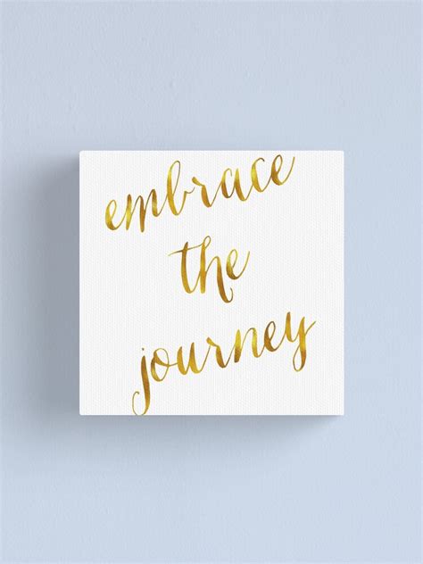 Embrace The Journey Gold Faux Foil Metallic Glitter Inspirational