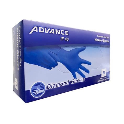 Advance Nitrile Gloves 4 Mil Blue 1000 Pieces S M L Xl Health