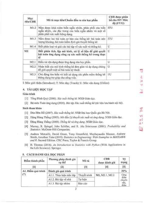 Đề Cương Và Bài Tập Xác Suất Thống Kê Mi2020 Trường Đại Học Bách Khoa Hà Nội Pdf