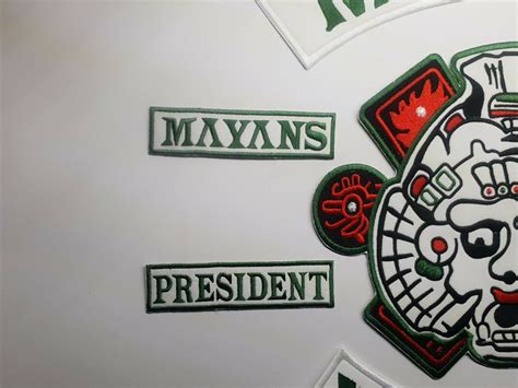 Full Size Mayans Mc Patch Set Iron On Or Sew On Biker Sons Of Anarchy