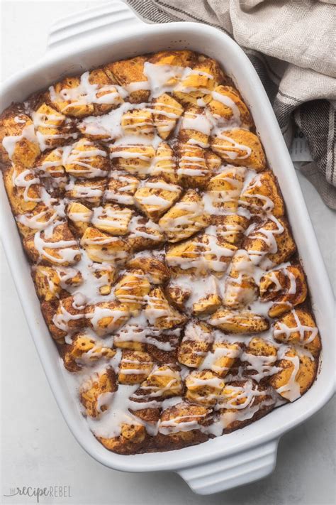 Easy Cinnamon Roll Casserole Recipe 7 Ingredients The Recipe Rebel