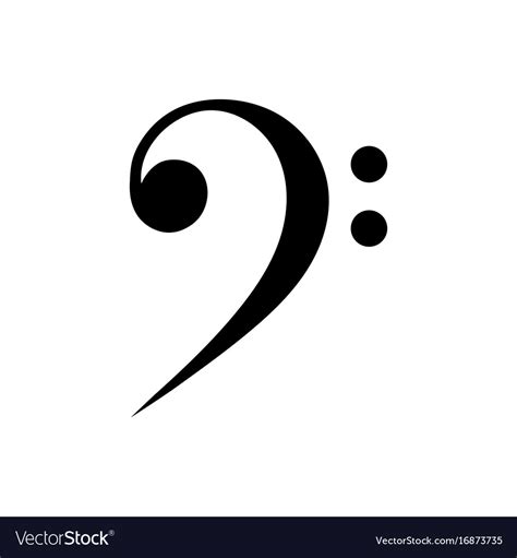 Bass Clef Icon Royalty Free Vector Image Vectorstock