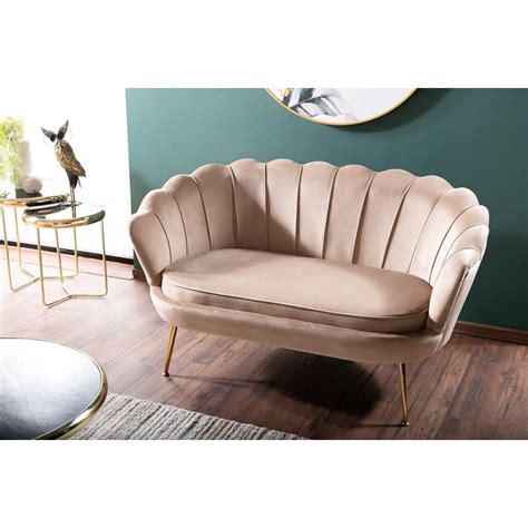 Sofa Welurowa Muszelka Osobowa Camellia Velvet Cm Be Owy Z Oty