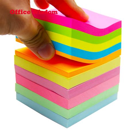 Bloc De Notas Adhesivas De 3x3 Pulgadas 10 Colores