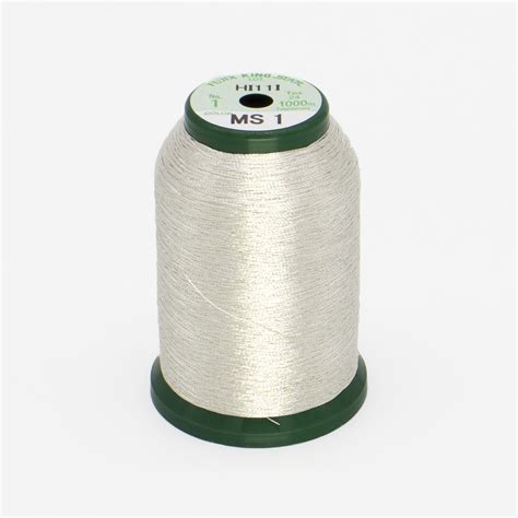 Kingstar Metallic 1000 Meter Embroidery Thread Silver