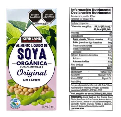 Bebida De Soya Org Nica Sabor Vainilla Ml Kirkland En Venta En