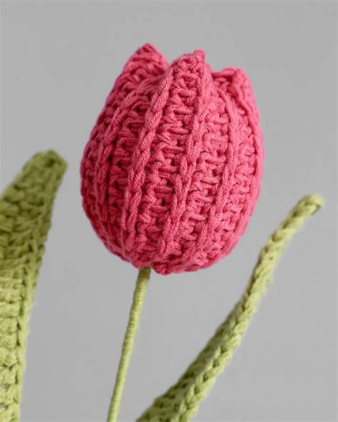 Hermosos Tulipanes En Crochet Patron Gratis MUY FACIL Crochetisimo