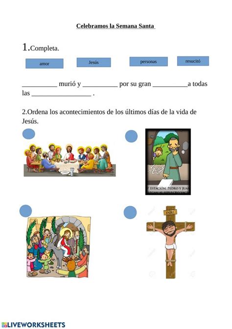 Semana Santa Interactive Worksheet