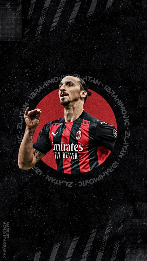 Zlatan Ibrahimovic Goal AC Milan Swedish Footballers Soccer Serie A