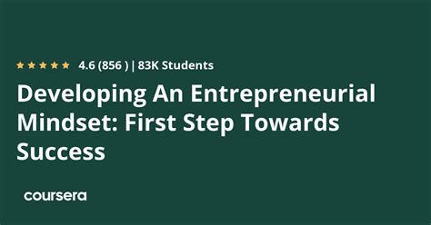 Developing An Entrepreneurial Mindset First Step Towards Success