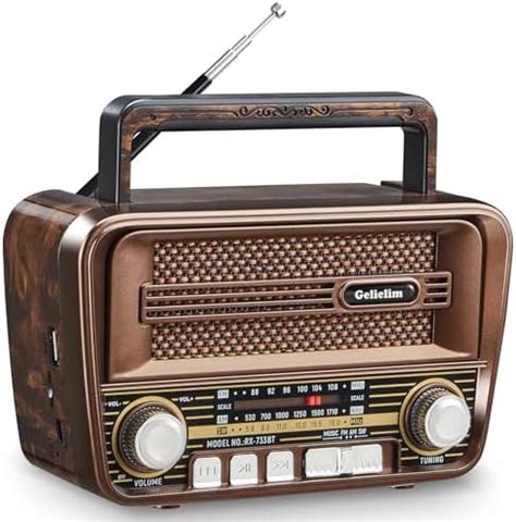 Gelielim Radio Portable Am Fm Haut Parleur R Tro Bluetooth Radio