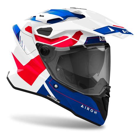 AIROH COMMANDER 2 REVEAL BLUE RED GLOSS KASK MOTOCYKLOWY CROSS ENDURO